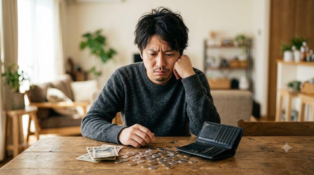 タイミーで月収30万円を目指す働き方を考える男性のイメージ