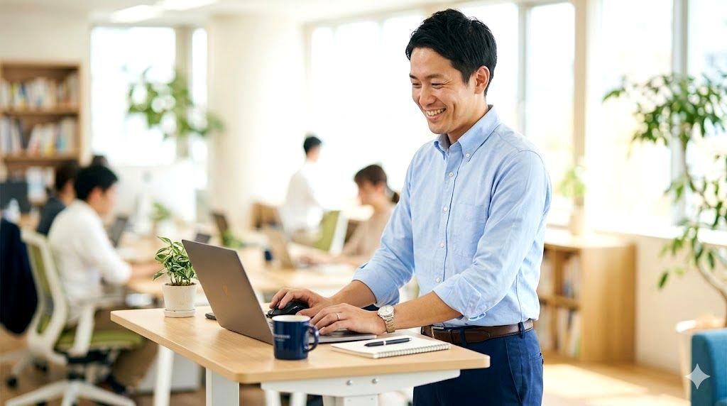 ブログ収益を管理しながら成長を目指すデスク作業