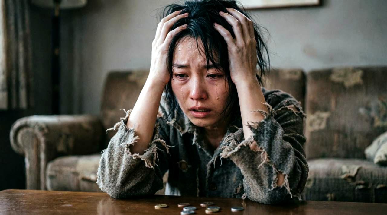 在宅ワーク中にトラブル発生で疲労困憊している様子