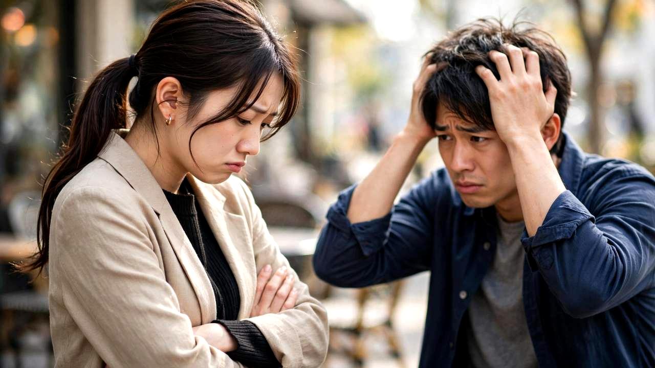 アンケート用紙とペンを持つ手元のクローズアップ
